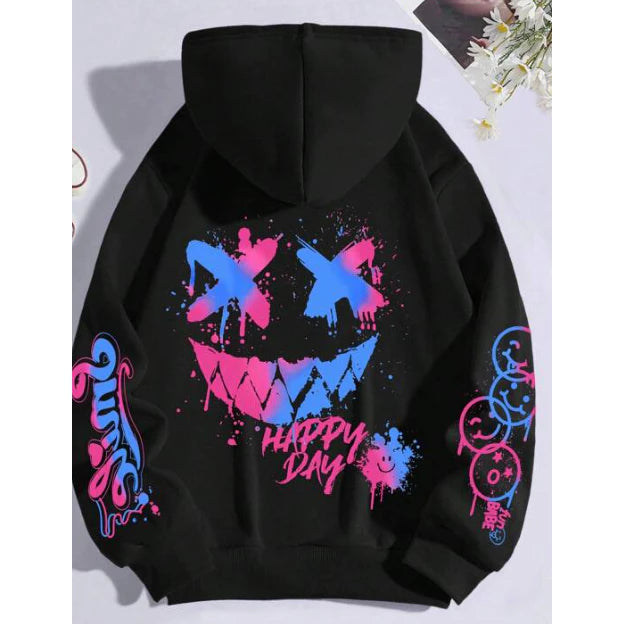 Casaco Moletom Carinha Smile Happy Day Streetwear