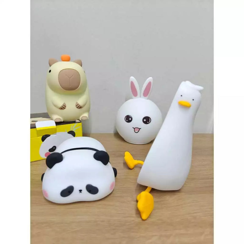 Luminária Led CAPIVARA/Pato/Panda/Coelho Silicone