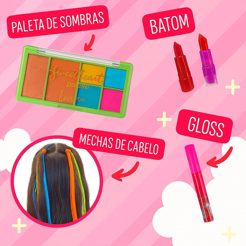 Kit Infantil Criança De Maquiagem Com Maletinha Stitch