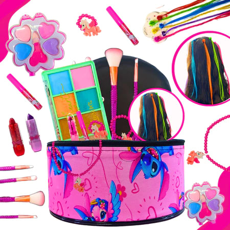 Kit Infantil Criança De Maquiagem Com Maletinha Stitch