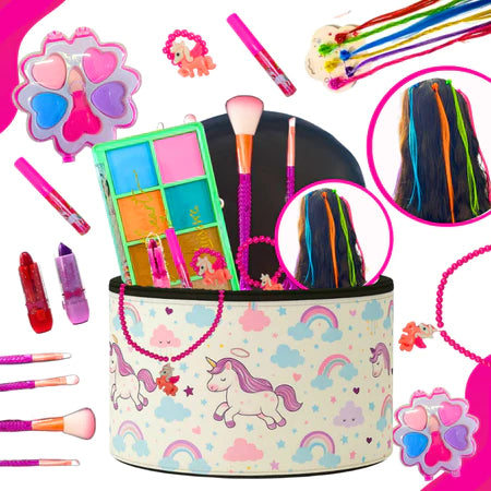 Kit Infantil Criança De Maquiagem Com Maletinha Unicórnio
