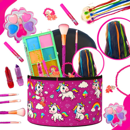 Kit Infantil Criança De Maquiagem Com Maletinha Unicórnio